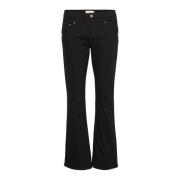 Cream Bootcut Jeans - Shape Bukser Pitch Black Black, Dam