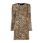 Moschino Leopardmönstrad Klänning Multicolor, Dam