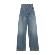 Haikure Ljus Tvättade Wide Leg Jeans Blue, Dam