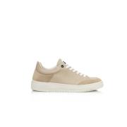 Cerruti 1881 Plattform Läder Sneakers Logotyp Fram Beige, Dam