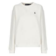 Ralph Lauren Vit Bomull Crew Neck Sweatshirt White, Dam