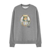 Maison Kitsuné Rambling Fox Sweaters Gray, Herr