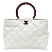 Chanel Vintage Pre-owned Laeder chanel-vskor White, Dam