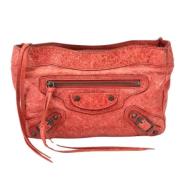 Balenciaga Vintage Pre-owned Laeder kuvertvskor Red, Dam