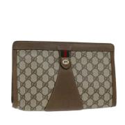 Gucci Vintage Pre-owned Canvas kuvertvskor Beige, Dam