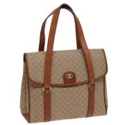 Celine Vintage Pre-owned Canvas handvskor Beige, Dam