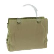 Prada Vintage Pre-owned Nylon handvskor Beige, Dam