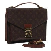 Louis Vuitton Vintage Pre-owned Canvas handvskor Brown, Dam