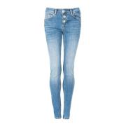 Liu Jo Slim Fit Button-Fly Jeans Blue, Dam