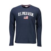 U.s. Polo Assn. Långärmad T-shirt med logotyp Blue, Herr