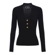 Elisabetta Franchi Stiliga Sweaters Kollektion Black, Dam