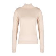 Liu Jo Elegant Figursydd Tröja med Rhinestones Beige, Dam