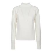 Drumohr Mysig Stickad Turtle Neck Sweater White, Dam