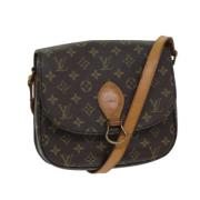 Louis Vuitton Vintage Pre-owned Canvas axelremsvskor Brown, Dam