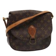 Louis Vuitton Vintage Pre-owned Canvas axelremsvskor Brown, Dam