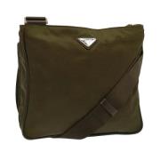 Prada Vintage Pre-owned Belagd canvas prada-vskor Brown, Dam