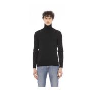 Baldinini Trendy Dolcevita Sweater - Monogram Metal Black, Herr