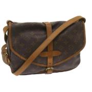 Louis Vuitton Vintage Pre-owned Canvas axelremsvskor Brown, Dam