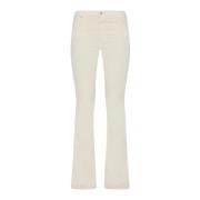 7 For All Mankind Utsvängda jeans Beige, Dam