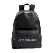 Calvin Klein Svart Sculpted Campus Ryggsäck med Laptopfack Black, Dam