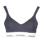 Calvin Klein Blå Bralette Vadderad Elastisk Midja Kontrast Blue, Dam