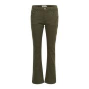 Cream Bootcut Jeans Deep Depths Green, Dam