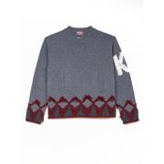 Kenzo Stjärn Pullover Gray, Herr