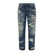 Marc Jacobs Jeans med distressing Blue, Dam