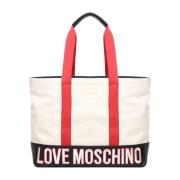 Moschino Svart Textil Shoppingväska Multicolor, Dam