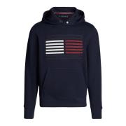 Tommy Hilfiger Herr Logo Sweatshirt i Grosgrain Blue, Herr