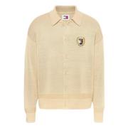 Tommy Hilfiger Beige Ull Polo Cardigan Sweater Beige, Herr