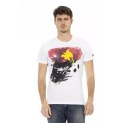 Trussardi Grafiskt Tryck Vitt Sommar T-Shirt White, Herr