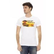 Trussardi Fashion Statement Tee White, Herr