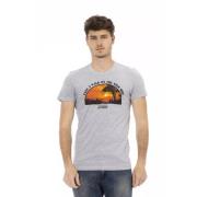 Trussardi Elegant grå bomullsblandad T-shirt Gray, Herr