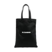 Jil Sander Stilfull Läder Väska för Kvinnor Black, Dam