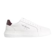 Calvin Klein Jeans Vita Casual Läder Sneakers White, Herr