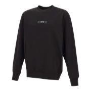 Versace Jeans Couture Svart Bomulls Sweatshirt med Crew Neck Black, He...