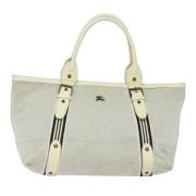 Burberry Vintage Pre-owned Canvas handvskor Beige, Dam