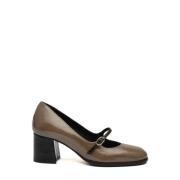 L'arianna Brun lackläder pumps Brown, Dam