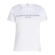 Tommy Hilfiger Dam Logo T-Shirt White, Dam