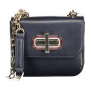 Tommy Hilfiger Blå Crossbody-väska med Kontrastdetaljer Blue, Dam