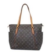 Louis Vuitton Vintage Pre-owned Tyg axelremsvskor Brown, Dam