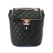 Chanel Vintage Pre-owned Laeder ryggsckar Black, Dam