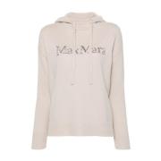 Max Mara Beige Hoodie med Strass Beige, Dam