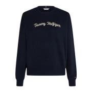 Tommy Hilfiger Modern Script Sweatshirt för Kvinnor Blue, Dam