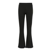 Kaffe Flared Leggings Byxor Svart Djup Black, Dam