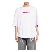 Palm Angels Neon Logo Tee Lila Burgundy Purple, Herr