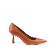 Testoni Tidlös Lady Calf Pump med T Logo Beige, Dam