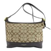 Coach Pre-owned Pre-owned Canvas axelremsvskor Brown, Dam