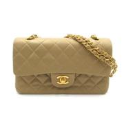 Chanel Vintage Pre-owned Laeder chanel-vskor Beige, Dam